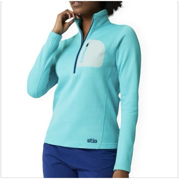 Stio Tops - Stio Women's Gannett Peak Half Zip Fleece Pullover Blue Size‎ Medium NEW